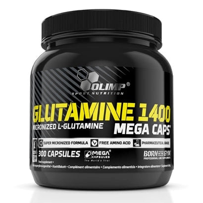 Olimp Glutamine 1400 Mega Caps hittar du hos oss på MuskelShoppen!